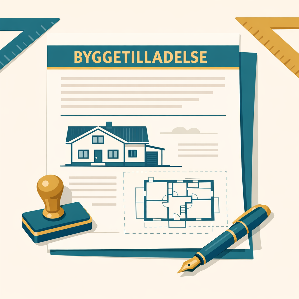 Illustration af byggetilladelse og kommunale krav til badeværelse