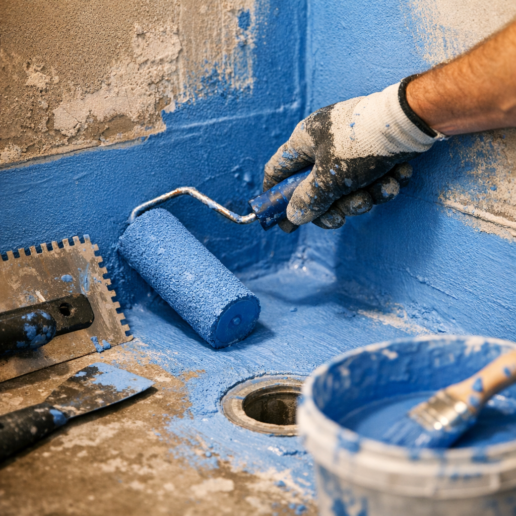 Professionel vådrumssikring i dansk badeværelse